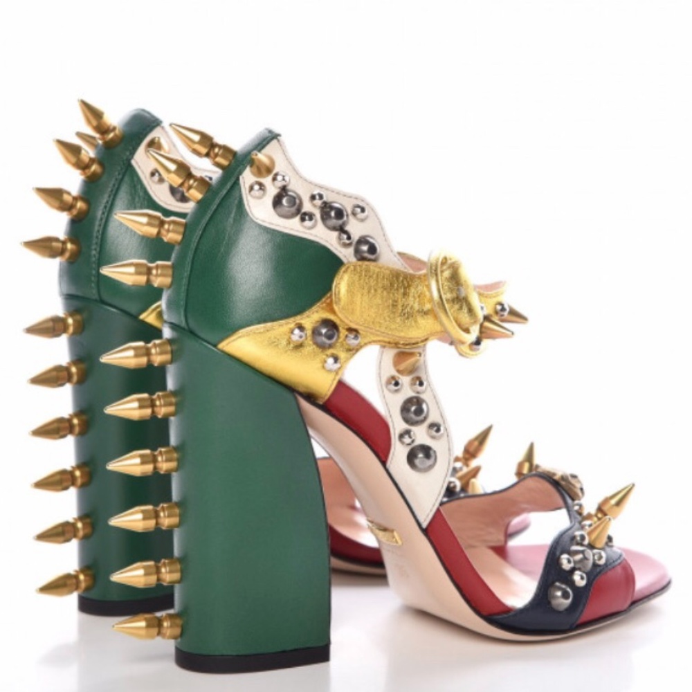 Gucci rock stud multi color sandals